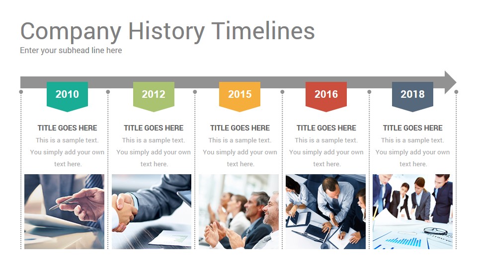 Timeline for About Us page