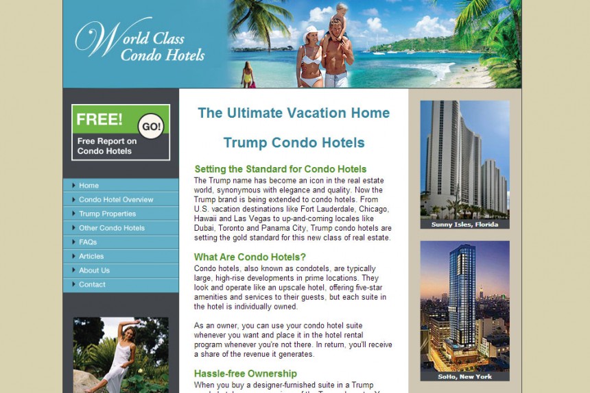 World Class Condo Hotels Homepage