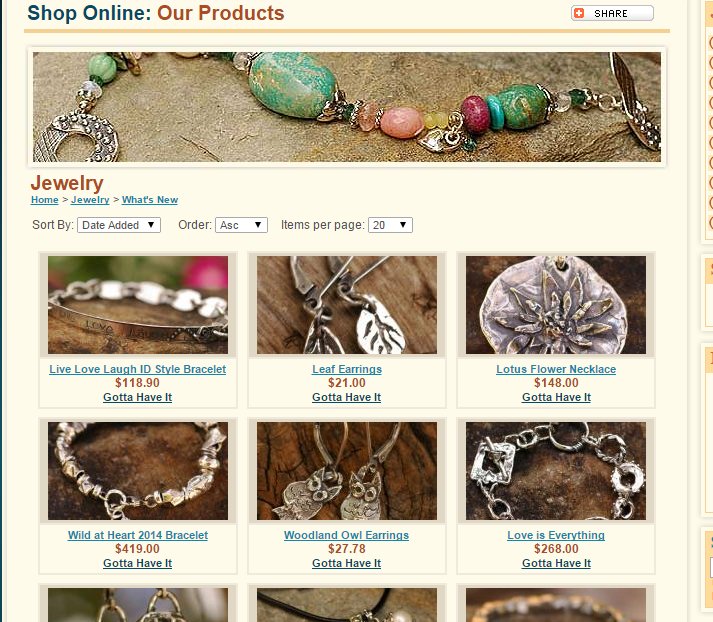 RTEjewelry Products Page