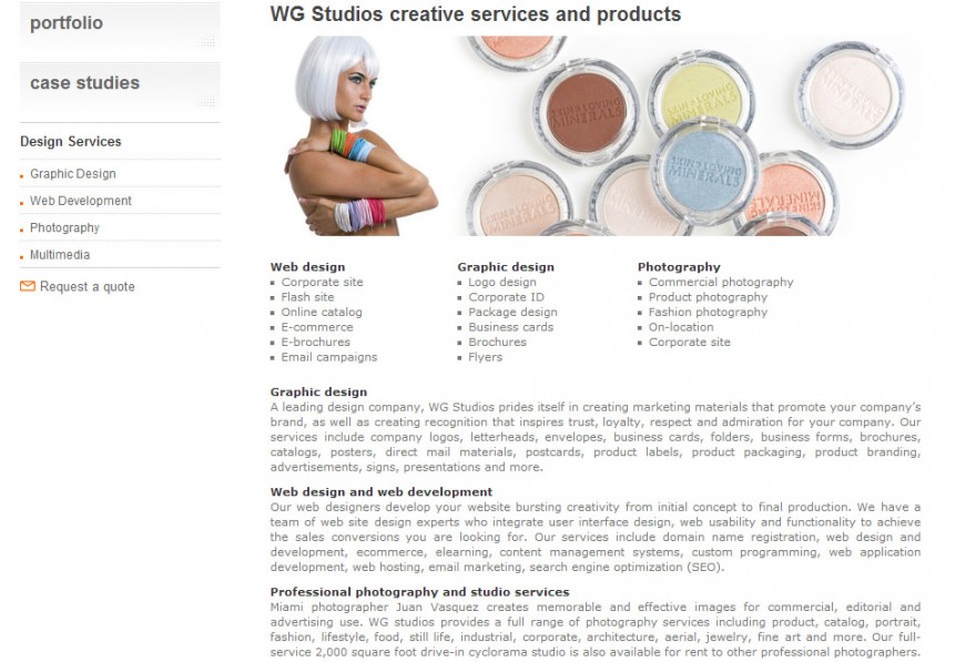 WG Studios Services Page