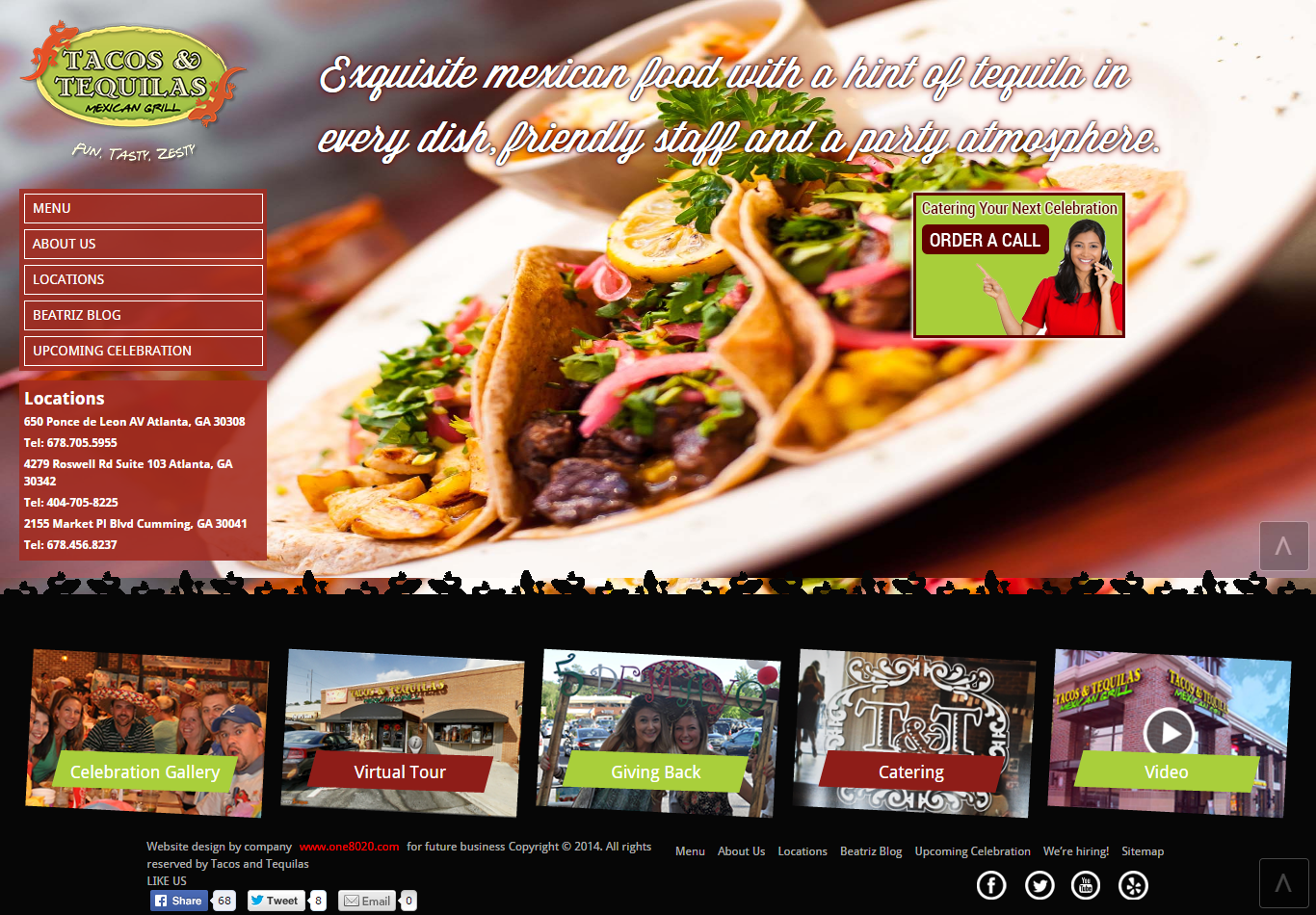 Tacos & Tequilas, Atlanta GA, site by Susan Greene, Freelance Copywriter