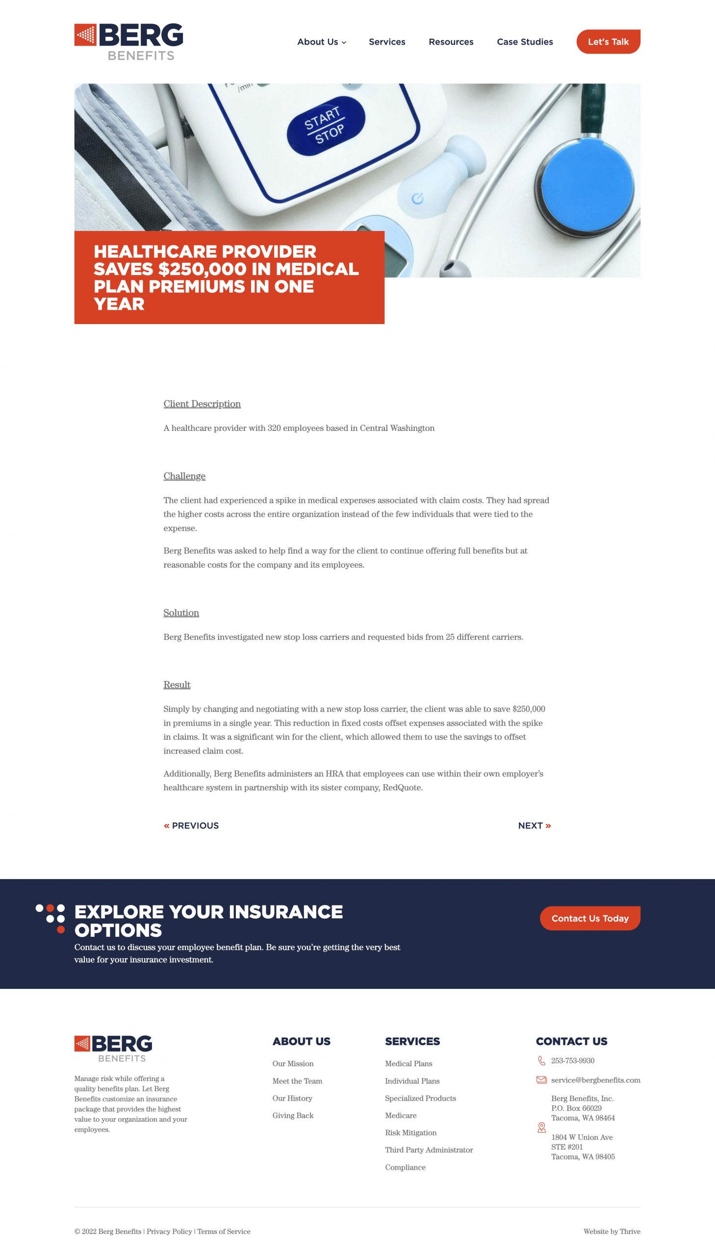 insurance plans copywriter